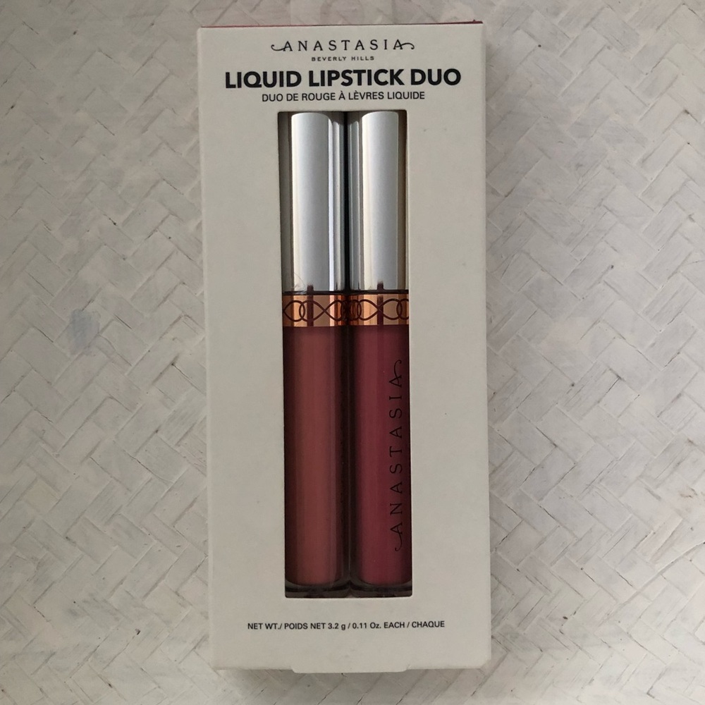 NWT Anastasia Beverly Hills Matte Liquid Lipstick Duo Crush and Dusty Rose